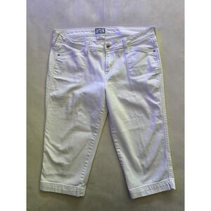Levis 545 Capri Jeans Womens 14 White Stretch Denim Cropped Pants